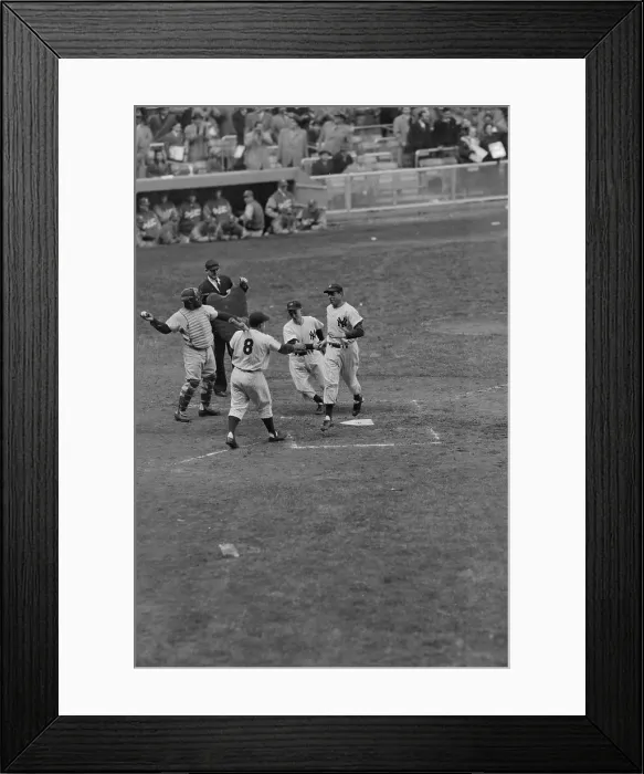 Framed Print : Joe DiMaggio After Home Run Framed Print : Joe DiMaggio After Home Run