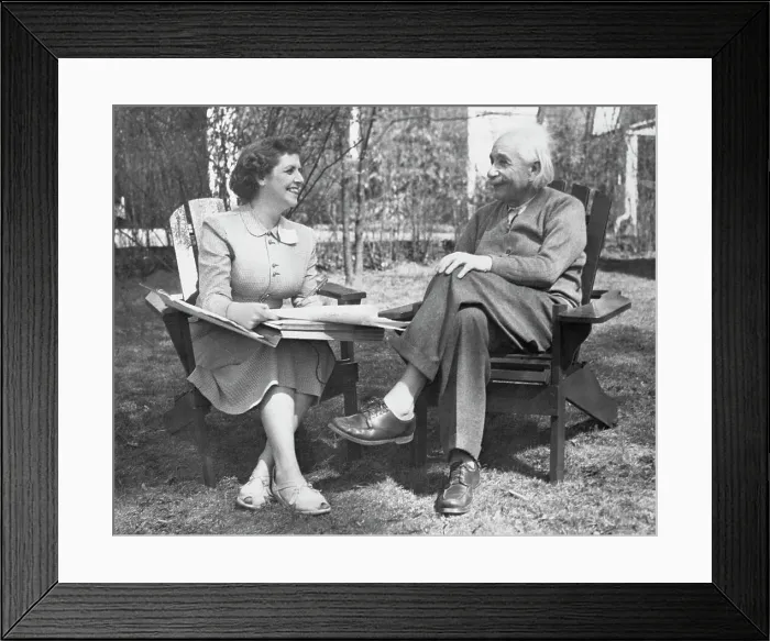 Framed Print : Albert Einstein with Census Taker Framed Print : Albert Einstein with Census Taker