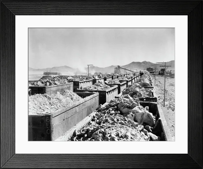 Framed Print : Railroad Cars Full of Copper Ore Framed Print : Railroad Cars Full of Copper Ore