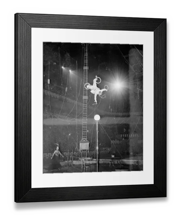 Framed Print : Circus Acrobat Performing Framed Print : Circus Acrobat Performing