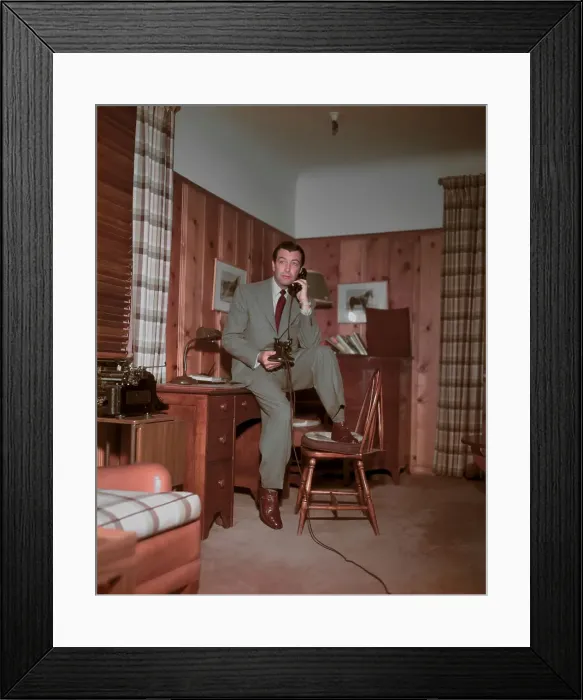 Framed Print : Actor Robert Taylor Talking on Telephone Framed Print : Actor Robert Taylor Talking on Telephone