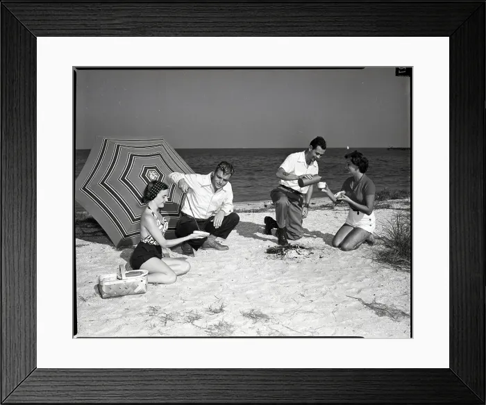 Framed Print : Picnic on the Beach Framed Print : Picnic on the Beach