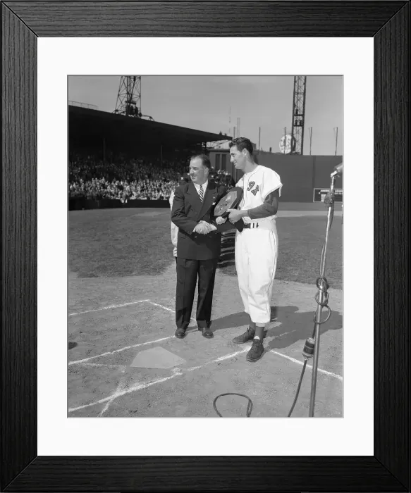 Framed Print : Ted Williams Receiving Award at Ceremony Framed Print : Ted Williams Receiving Award at Ceremony