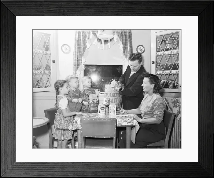 Framed Print : Family Inventory of Groceries Framed Print : Family Inventory of Groceries