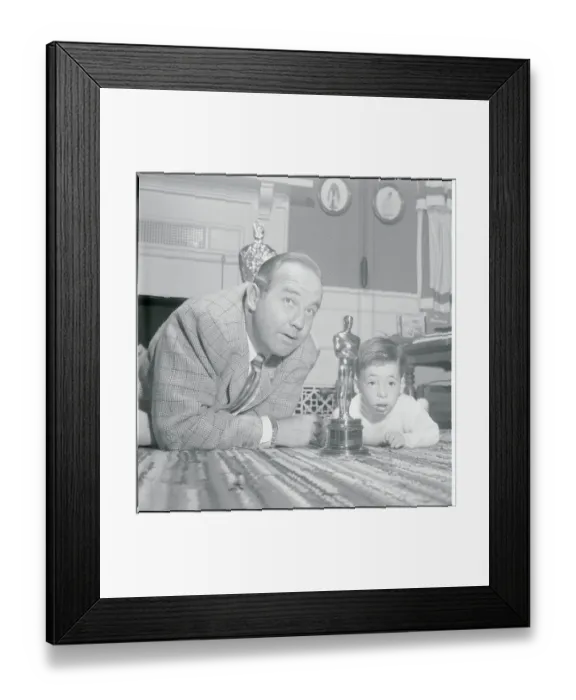 Framed Print : Broderick Crawford with Son Framed Print : Broderick Crawford with Son