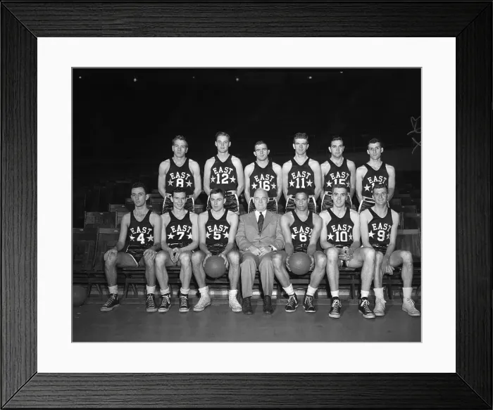 Framed Print : Bob Cousy on College Basketball All Stars Team Framed Print : Bob Cousy on College Basketball All Stars Team