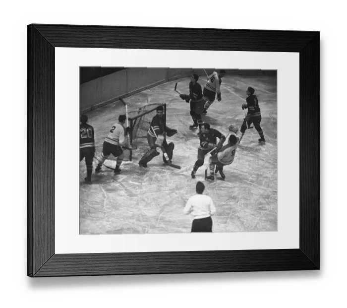 Framed Print : Maurice Richard in Hockey Action Framed Print : Maurice Richard in Hockey Action