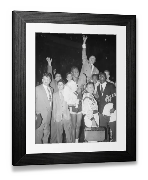 Framed Print : City College Basketball Players Carrying Coach Nat Holman Framed Print : City College Basketball Players Carrying Coach Nat Holman