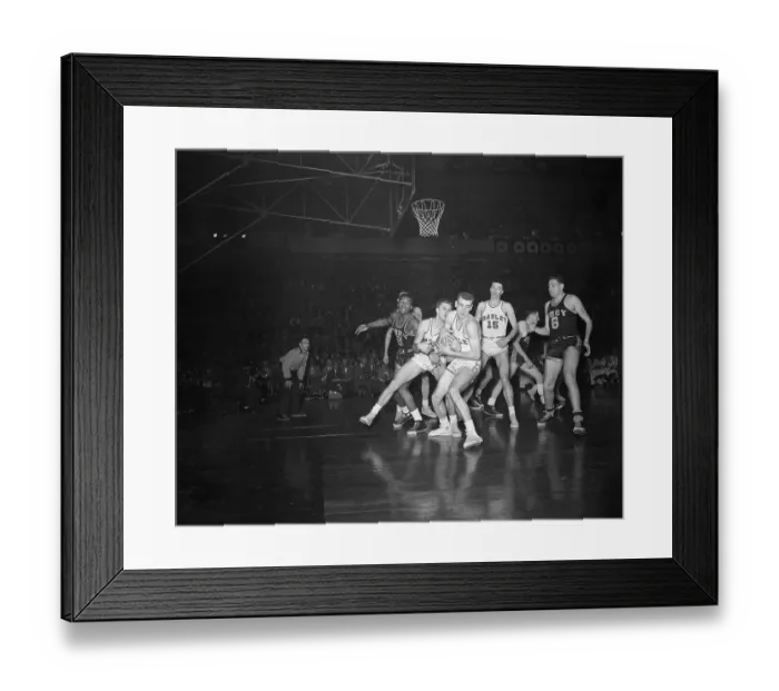 Framed Print : CCNY and NCAA Basketball Action at Madison Square Garden