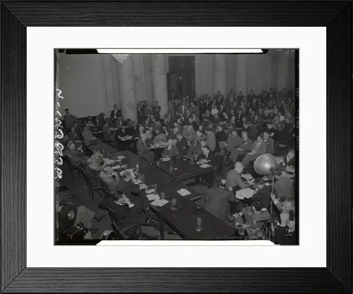 Framed Print : J. Edgar Hoover and J. Howard McGrath Testifying for Senate Framed Print : J. Edgar Hoover and J. Howard McGrath Testifying for Senate