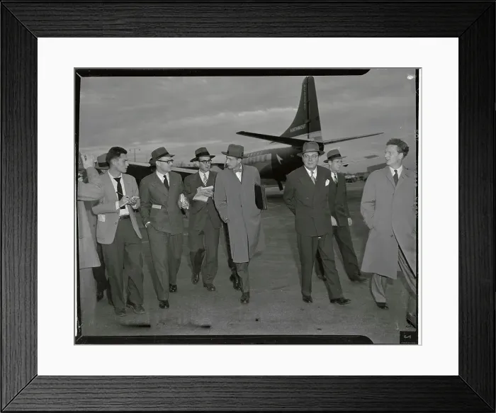 Framed Print : J. Edgar Hoover and Others Walking Framed Print : J. Edgar Hoover and Others Walking