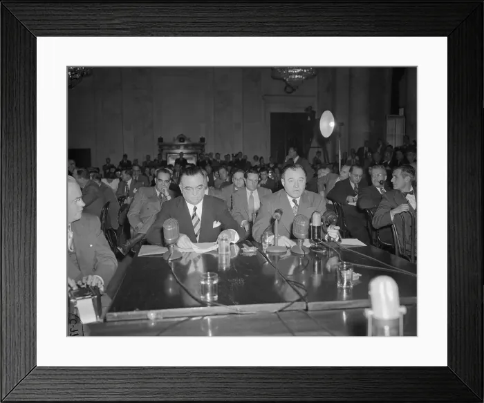 Framed Print : J. Edgar Hoover at Senate Meeting Framed Print : J. Edgar Hoover at Senate Meeting