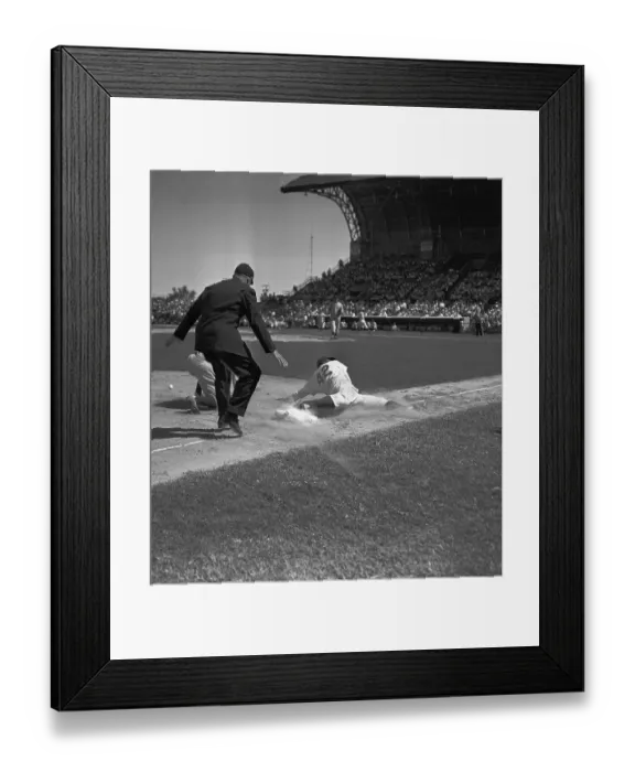 Framed Print : Dodger and Yankee Teammates in Action Framed Print : Dodger and Yankee Teammates in Action