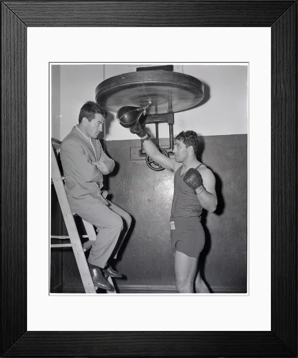 Framed Print : Rocky Marciano Watching Rocky Graziano Work Out Framed Print : Rocky Marciano Watching Rocky Graziano Work Out