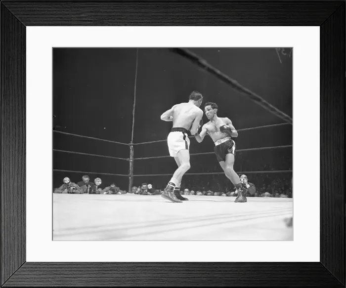 Framed Print : The Champ Lands a Right Framed Print : The Champ Lands a Right