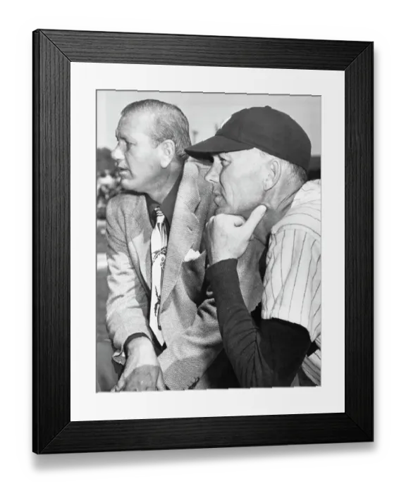 Framed Print : Dizzy Dean and Bill Dickey Watching Practice Framed Print : Dizzy Dean and Bill Dickey Watching Practice