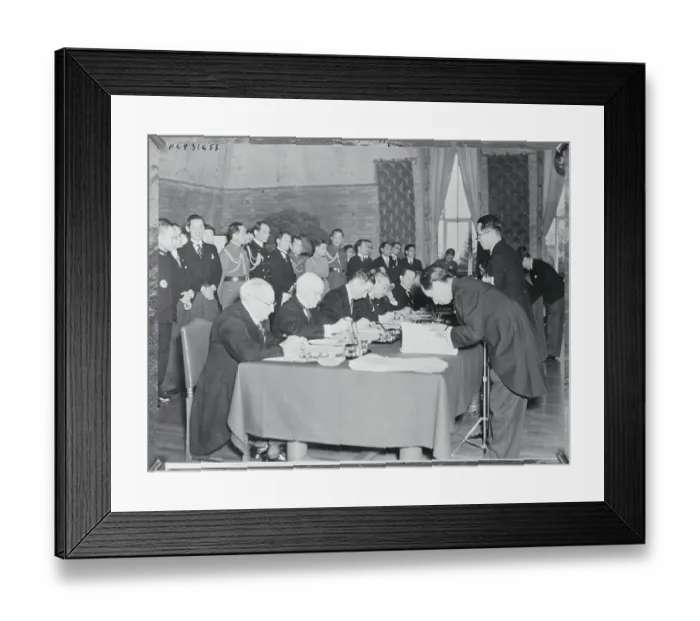 Framed Print : Signing of Peace Agreement Between Japan, Thailand and French Indo-China Framed Print : Signing of Peace Agreement Between Japan, Thailand and French Indo-China