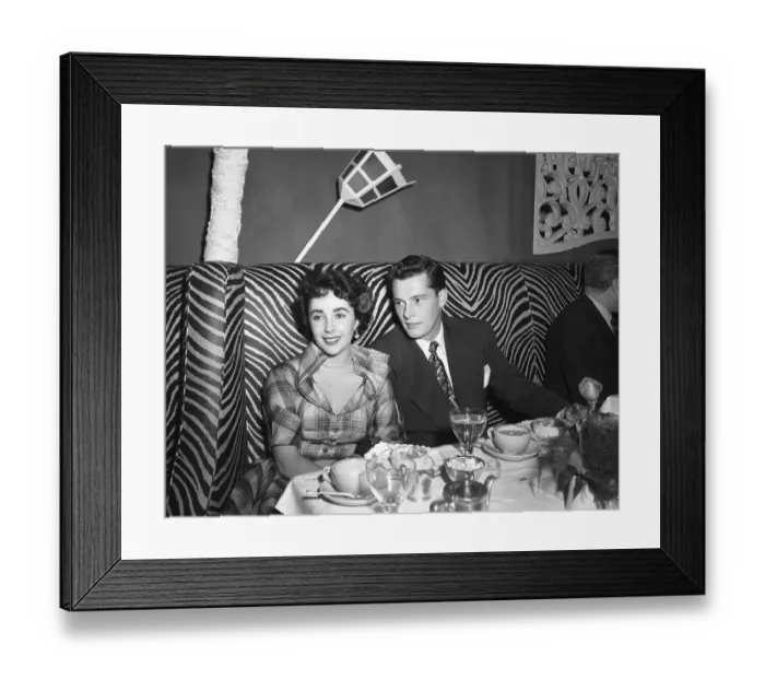 Framed Print : Elizabeth Taylor with Conrad Hilton Jr Framed Print : Elizabeth Taylor with Conrad Hilton Jr