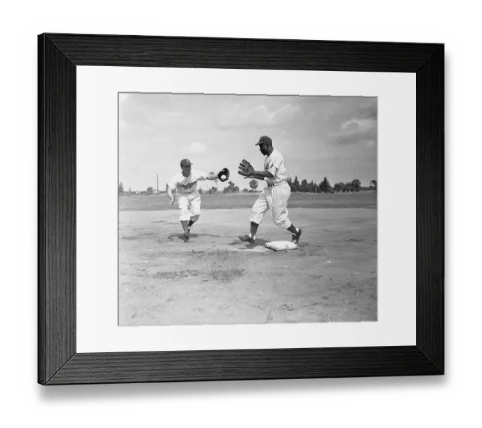 Framed Print : Jackie Robinson with Pee Wee Reese Framed Print : Jackie Robinson with Pee Wee Reese
