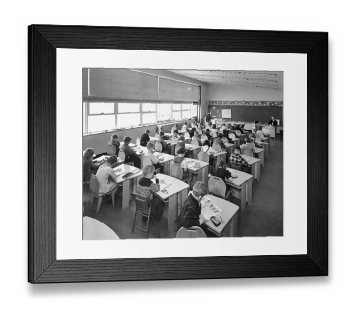 Framed Print : Children in Elementary Classroom Framed Print : Children in Elementary Classroom