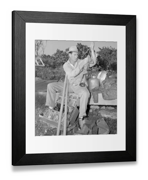 Framed Print : Ted Williams Working with Fishing Rod Framed Print : Ted Williams Working with Fishing Rod