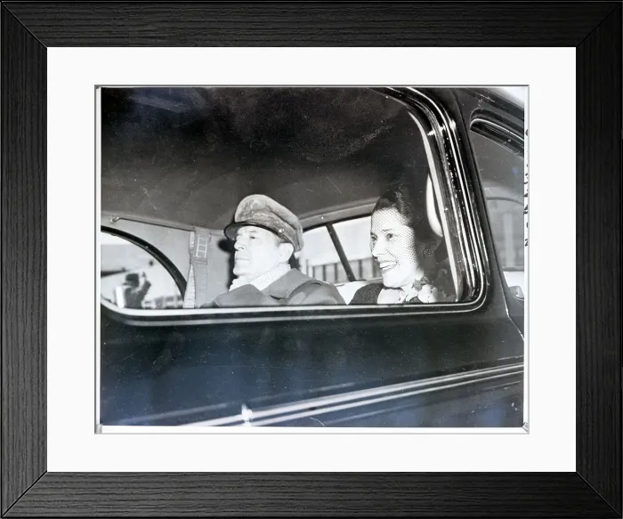 Framed Print : Douglas MacArthur and Wife in Car Framed Print : Douglas MacArthur and Wife in Car