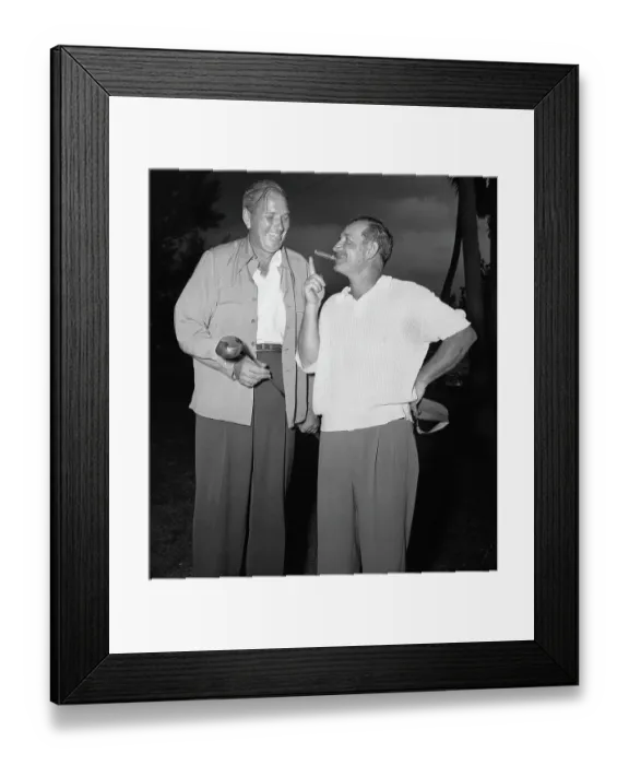 Framed Print : Pete Harris (Smoking Cigar) & Dizzy Dean Framed Print : Pete Harris (Smoking Cigar) & Dizzy Dean