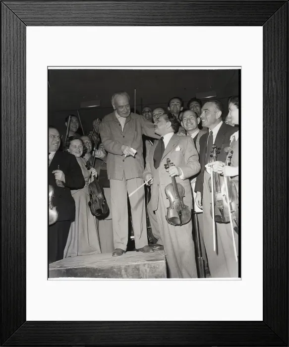 Framed Print : Edward G. Robinson Picks Up Violin Framed Print : Edward G. Robinson Picks Up Violin