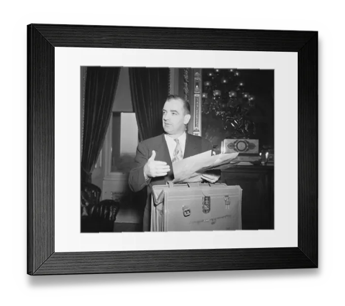 Framed Print : Joseph McCarthy Holding Documents