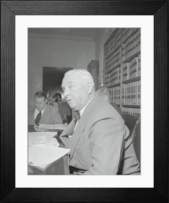 Framed Print : William Donovan Testifying at Hearing Framed Print : William Donovan Testifying at Hearing