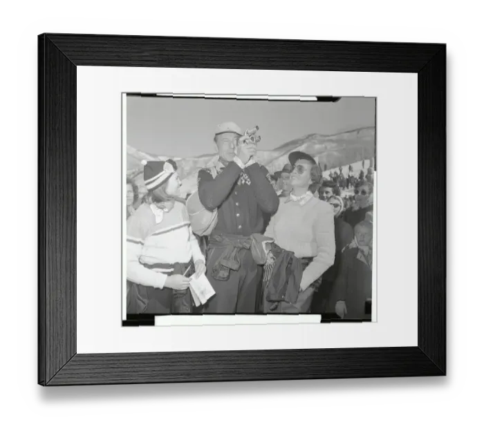 Framed Print : Gary Cooper Filming with Wife and Daughter Framed Print : Gary Cooper Filming with Wife and Daughter