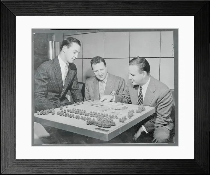 Framed Print : Henry Ford II and His Brothers Examining a Model Framed Print : Henry Ford II and His Brothers Examining a Model