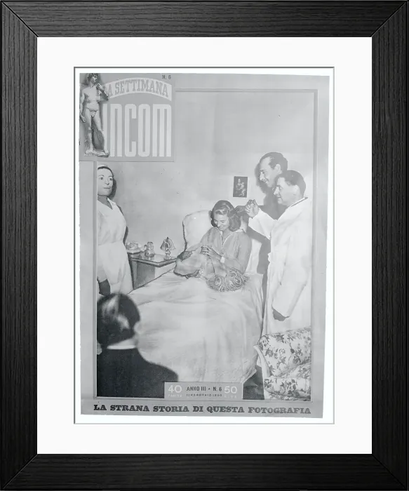 Framed Print : Magazine Cover Photo with Ingrid Bergman Holding Baby