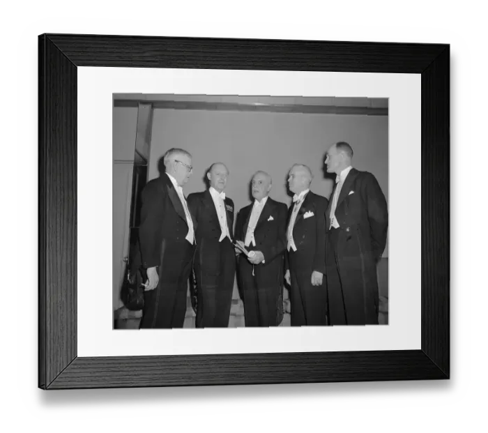 Framed Print : George Kennan with Canadian Officials Framed Print : George Kennan with Canadian Officials