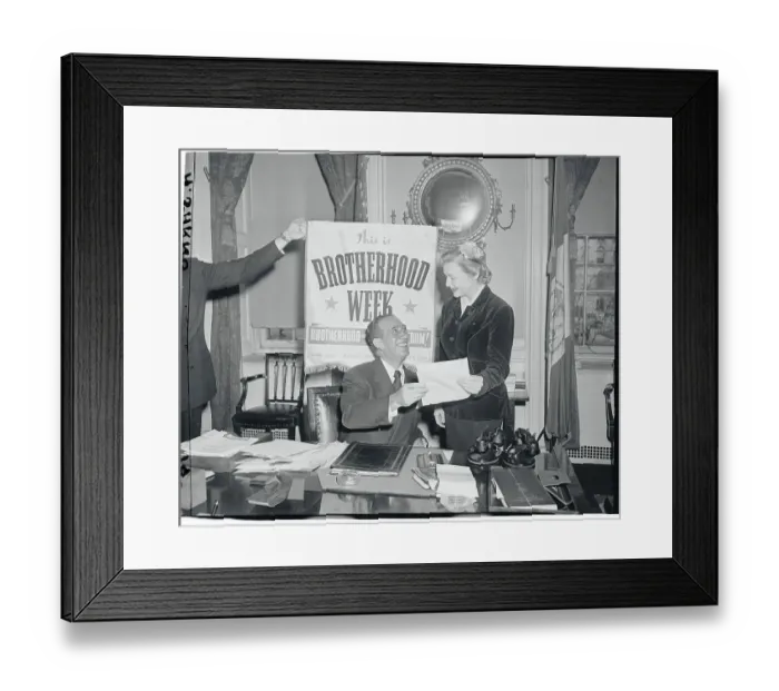 Framed Print : Madeleine Carroll Being Congratulated Framed Print : Madeleine Carroll Being Congratulated