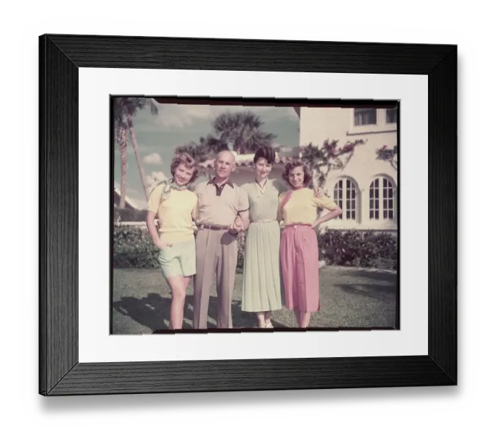 Framed Print : Bauer Family Posing Outdoors Framed Print : Bauer Family Posing Outdoors