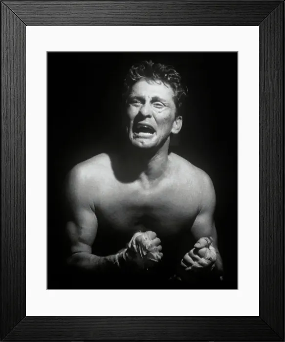 Framed Print : Kirk Douglas Grimacing in Boxing Scene Framed Print : Kirk Douglas Grimacing in Boxing Scene
