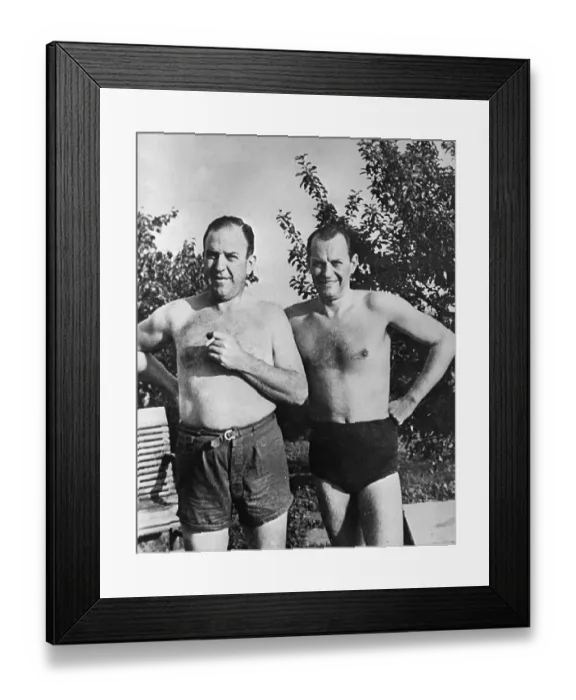 Framed Print : Eugene S. Karpe and Robert Vogeler in Swimwear Framed Print : Eugene S. Karpe and Robert Vogeler in Swimwear