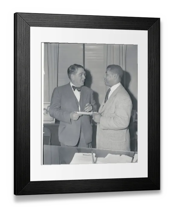 Framed Print : Roy Campanella Accepting His New Contract Framed Print : Roy Campanella Accepting His New Contract