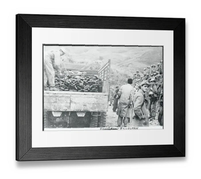 Framed Print : Soldiers Stockpiling Arms Framed Print : Soldiers Stockpiling Arms