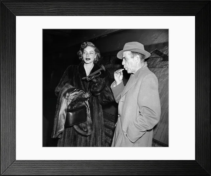 Framed Print : Lauren Bacall and Humphrey Bogart Framed Print : Lauren Bacall and Humphrey Bogart