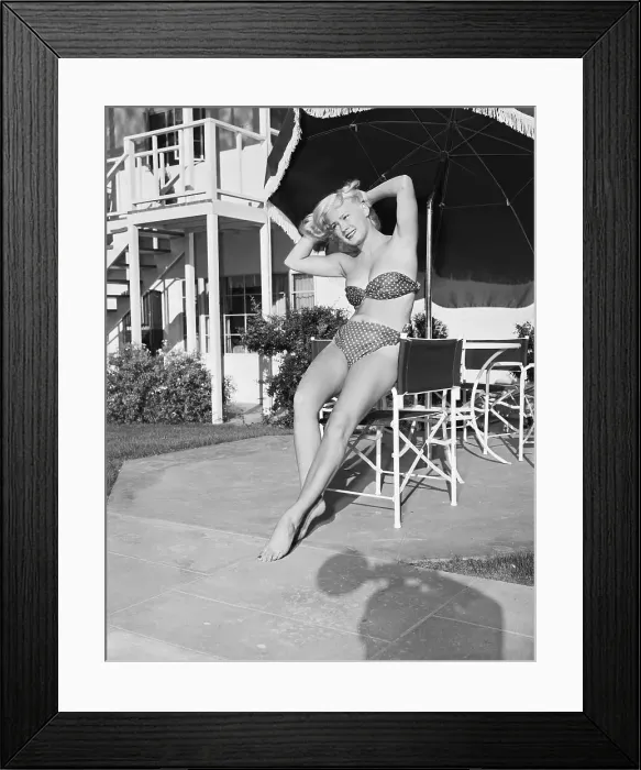 Framed Print : Mamie Van Doren Poses In Bathing Suit Framed Print : Mamie Van Doren Poses In Bathing Suit
