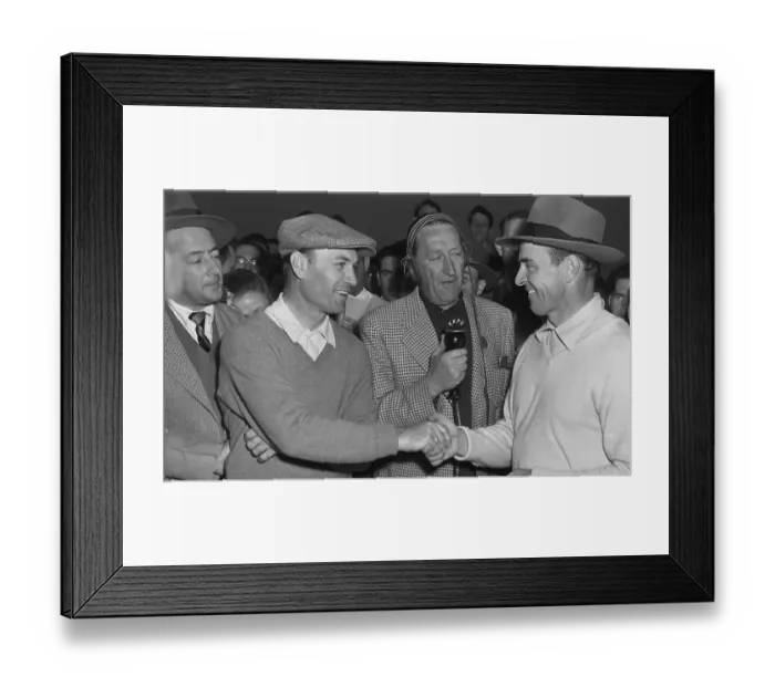 Framed Print : Ben Hogan Congratulating Sam Snead Framed Print : Ben Hogan Congratulating Sam Snead