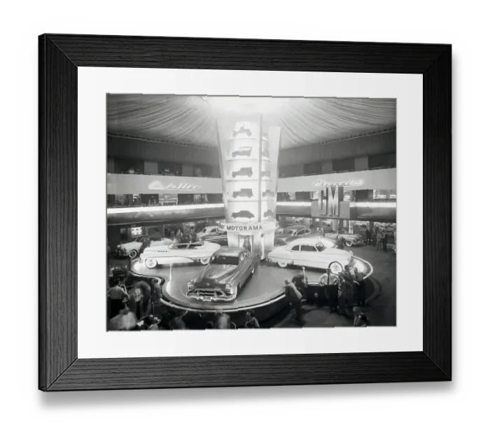 Framed Print : Cars Displayed at General Motors Automobile Show Framed Print : Cars Displayed at General Motors Automobile Show