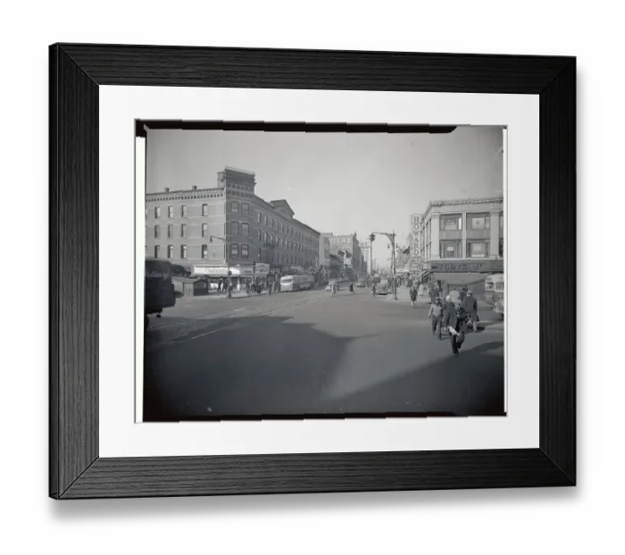 Framed Print : 125th Street and Lenox Avenue Looking West in Harlem Framed Print : 125th Street and Lenox Avenue Looking West in Harlem