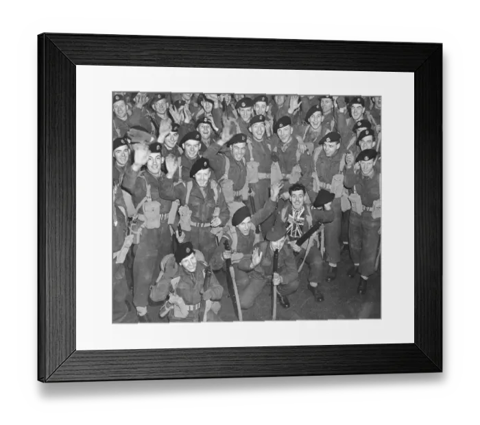 Framed Print : British Soldiers Wave Goodbye Framed Print : British Soldiers Wave Goodbye