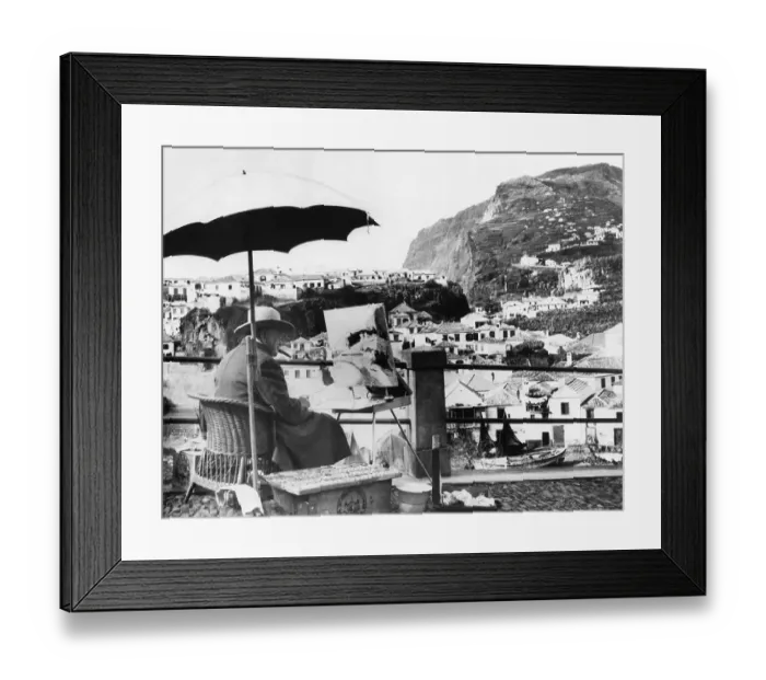 Framed Print : Winston Churchill Painting on Vacation Framed Print : Winston Churchill Painting on Vacation