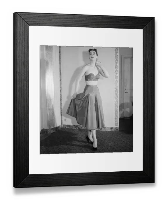 Framed Print : Woman Models Rhinestone Studded Bra Framed Print : Woman Models Rhinestone Studded Bra