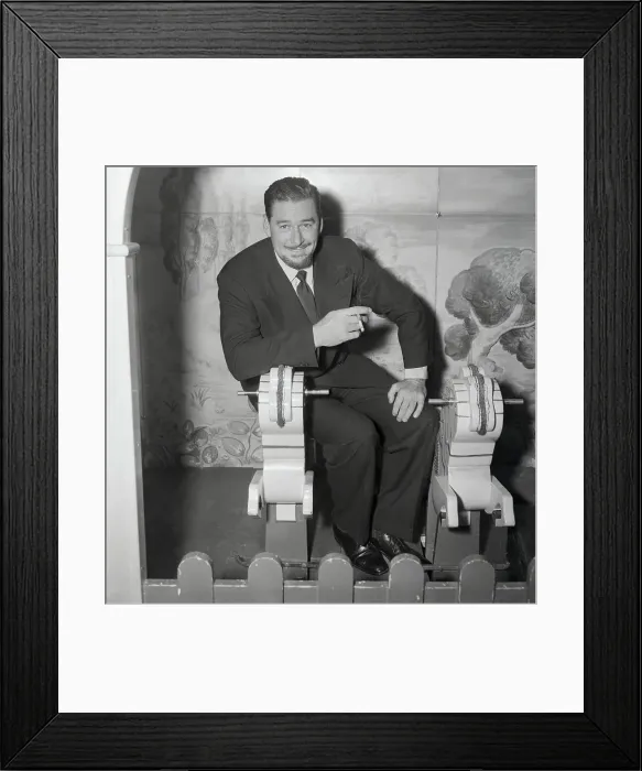 Framed Print : Erroll Flynn Relaxing Aboard Liner Framed Print : Erroll Flynn Relaxing Aboard Liner