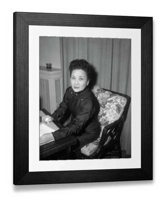 Framed Print : Mme. Chiang Kai-Shek Seated Framed Print : Mme. Chiang Kai-Shek Seated